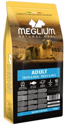 Przejdź do produktu Meglium Dog Adult Trout & Rice – Pstrąg i Ryż - 14kg - karma sucha dla psa