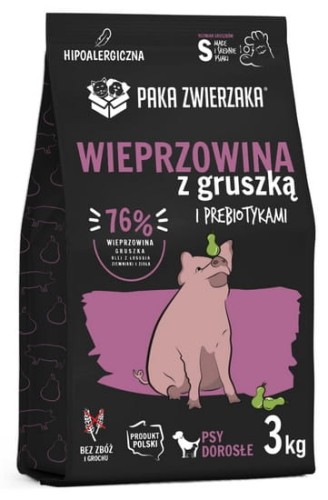 Przejdź do produktu Paka Zwierzaka Seventh Heaven Wieprzowina z gruszką S 3kg - monobiałkowa karma sucha dla psa
