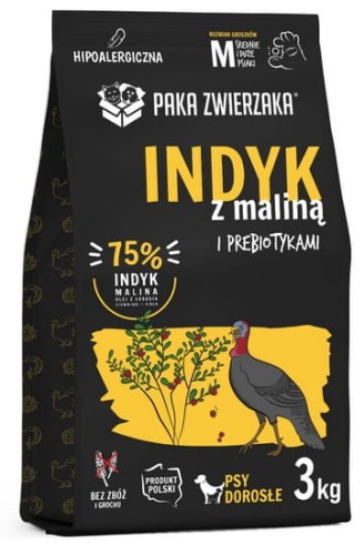 Przejdź do produktu Paka Zwierzaka Seventh Heaven Indyk z maliną 3kg - karma sucha dla psa