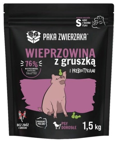 Przejdź do produktu Paka Zwierzaka Seventh Heaven Wieprzowina z gruszką S 1,5kg - monobiałkowa karma sucha dla psa