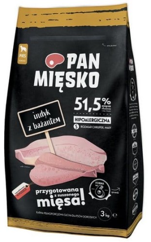 Przejdź do produktu Pan Mięsko - indyk i bażant chrupki S 3kg - karma sucha dla psa
