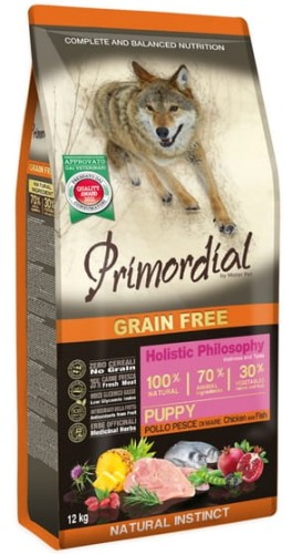 Przejdź do produktu Primordial Dog Grain Free Puppy Chicken & Sea Fish – Kurczak i Ryby morskie  12kg - karma sucha dla psa