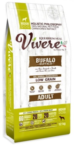 Przejdź do produktu Vivere Dog Medium Adult Bawół 3kg - monobiałkowa karma sucha dla psa