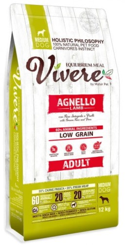 Przejdź do produktu Vivere Dog Medium Adult Jagnięcina 12kg - monobiałkowa karma sucha dla psa
