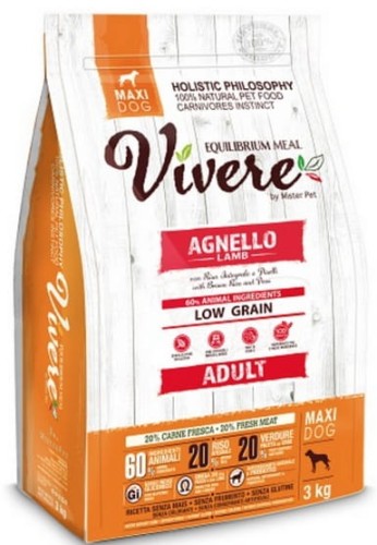Przejdź do produktu Vivere Dog Maxi Adult Jagnięcina 3kg - monobiałkowa karma sucha dla psów dużych ras