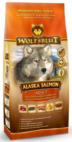 Przejdź do produktu Wolfsblut Dog Alaska Salmon - łosoś i ryż 12,5kg – monobiałkowa karma sucha dla psa