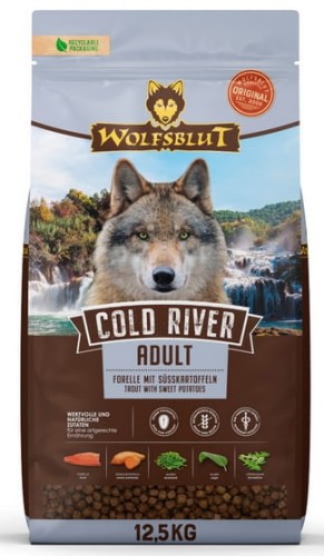 Przejdź do produktu Wolfsblut Dog Cold River - pstrąg i bataty 12,5kg - karma sucha dla psa