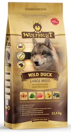 Przejdź do produktu Wolfsblut Dog Wild Duck Large - kaczka i ziemniaki 12,5kg - monobiałkowa karma sucha dla psa