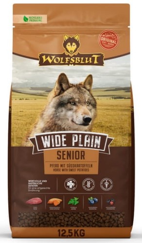 Przejdź do produktu Wolfsblut Dog Wide Plain Senior - konina i bataty 12,5kg - monobiałkowa karma sucha dla psa
