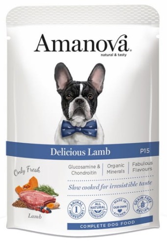 Przejdź do produktu Amanova Dog Adult Delicious Lamb - jagnięcina saszetka 100g [P15] - karma mokra dla psa