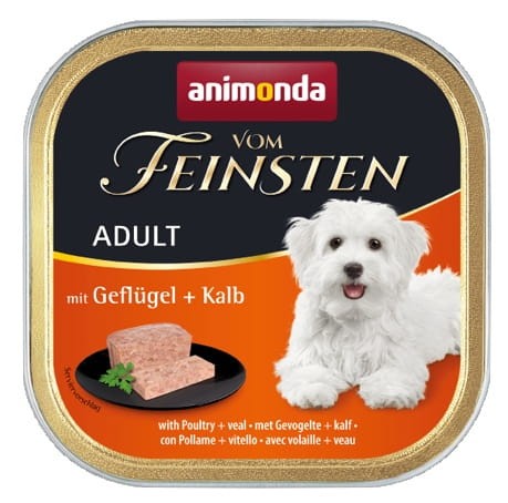 Przejdź do produktu Animonda vom Feinsten Dog Adult Drób i Cielęcina 150g - karma mokra dla psa