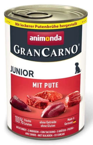 Przejdź do produktu Animonda GranCarno Original Junior Pute Indyk 400g - karma mokra dla psa