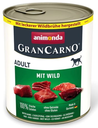 Przejdź do produktu Animonda GranCarno Original Adult Wild Dziczyzna puszka 800g - karma mokra dla psa