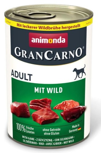 Przejdź do produktu Animonda GranCarno Original Adult Wild Dziczyzna puszka 400g - karma mokra dla psa
