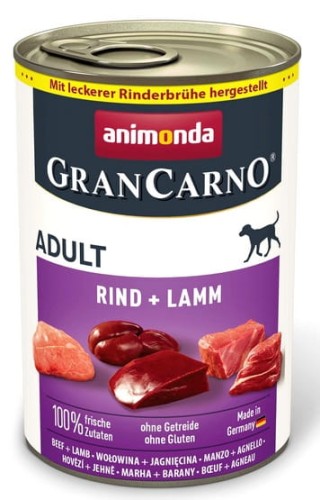 Przejdź do produktu Animonda GranCarno Original Adult Rind Lamm Wołowina + Jagnięcina puszka 400g - karma mokra dla psa