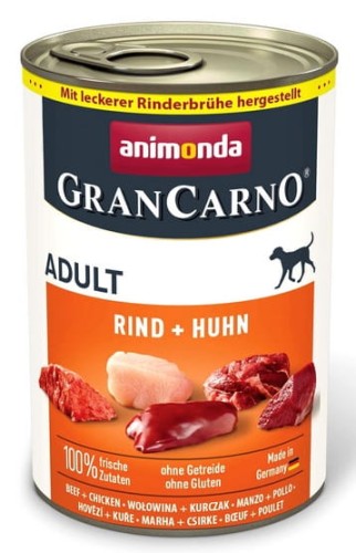 Przejdź do produktu Animonda GranCarno Original Adult Rind Huhn Wołowina + Kurczak puszka 400g - karma mokra dla psa