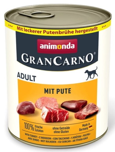 Przejdź do produktu Animonda GranCarno Original Adult Pute Indyk puszka 800g - karma mokra dla psa