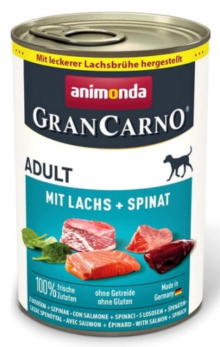Przejdź do produktu Animonda GranCarno Original Adult Lachs Spinat Łosoś + Szpinak puszka 400g - karma mokra dla psa