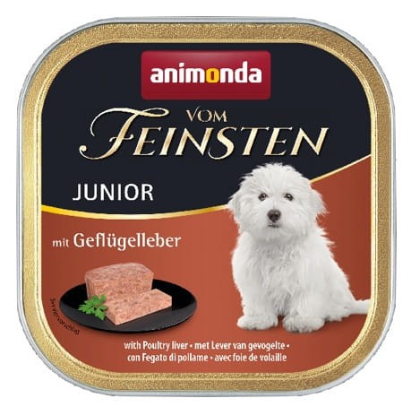 Przejdź do produktu Animonda vom Feinsten Dog Junior Wątróbka drobiowa 150g - karma mokra dla psa