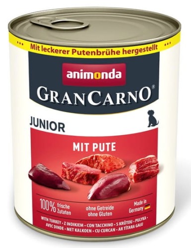 Przejdź do produktu Animonda GranCarno Original Junior Pute Indyk 800g - karma mokra dla psa
