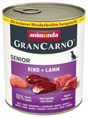 Przejdź do produktu Animonda GranCarno Original Senior Rind Lamm Wołowina + Jagnięcina puszka 800g - karma mokra dla psa