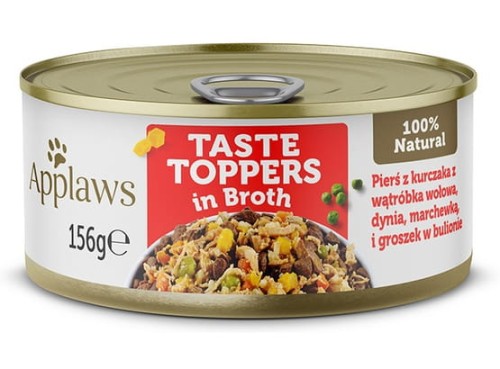 Przejdź do produktu Applaws Dog Taste Toppers puszka z kurczakiem, wątrobą wołową i warzywami 156g - karma mokra dla psa