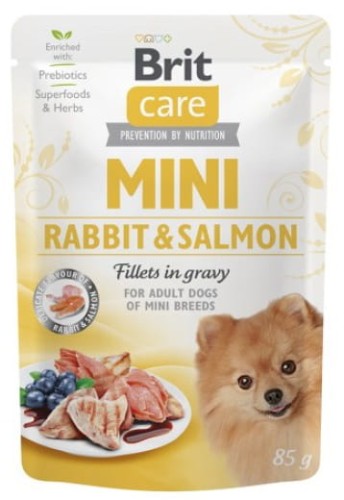 Przejdź do produktu Brit Care Dog Mini Rabbit & Salmon saszetka 85g - karma mokra dla psa