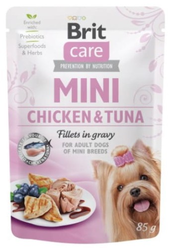 Przejdź do produktu Brit Care Dog Mini Chicken & Tuna saszetka 85g - karma mokra dla psa
