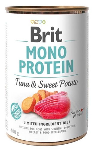 Przejdź do produktu Brit Mono Protein Tuna & Sweet Potato puszka 400g - monobiałkowa karma mokra dla psa