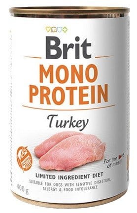 Przejdź do produktu Brit Mono Protein Turkey puszka 400g - monobiałkowa karma mokra dla psa