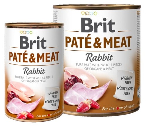Przejdź do produktu Brit Pate & Meat Dog Rabbit puszka 800g - karma mokra dla psa