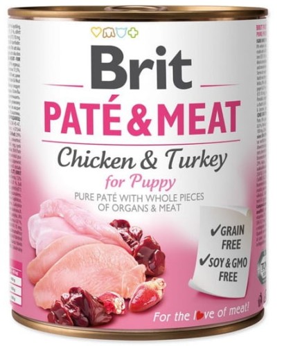 Przejdź do produktu Brit Pate & Meat Dog Puppy puszka 800g - karma mokra dla psa