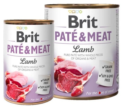 Przejdź do produktu Brit Pate & Meat Dog Lamb puszka 800g - karma mokra dla psa