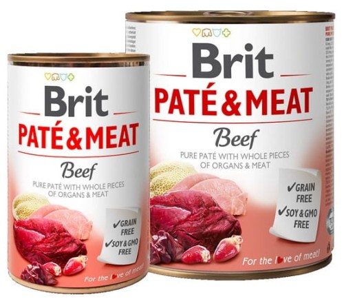 Przejdź do produktu Brit Pate & Meat Dog Beef puszka 800g - karma mokra dla psa