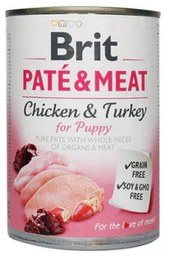 Przejdź do produktu Brit Pate & Meat Dog Puppy puszka 400g - karma mokra dla psa