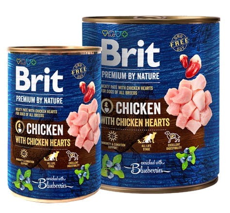 Przejdź do produktu Brit Premium By Nature Chicken & Hearts puszka 400g - karma mokra dla psa