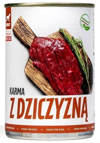 Przejdź do produktu TUF TUF Mielonka z dziczyzną puszka 400g - karma mokra dla psa