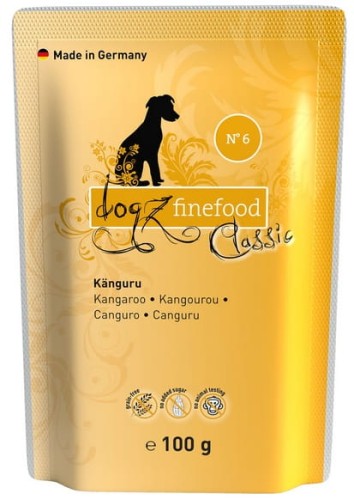 Przejdź do produktu Dogz Finefood Classic N.06 Kangur saszetka 100g - monobiałkowa karma mokra dla psa