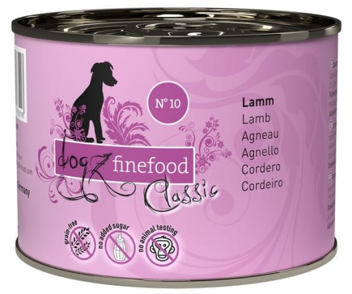 Przejdź do produktu Dogz Finefood Classic N.10 Jagnięcina puszka 200g - monobiałkowa karma mokra dla psa