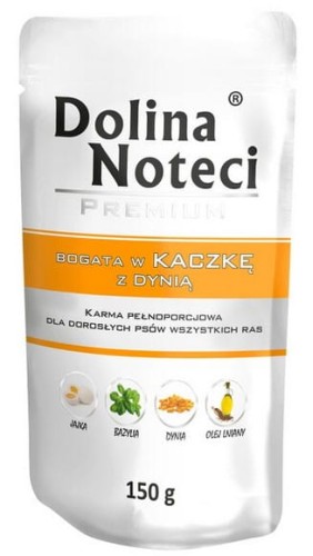 Przejdź do produktu Dolina Noteci Premium Kaczka i dynia saszetka 150g - karma mokra dla psa