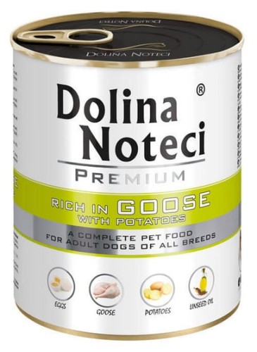 Przejdź do produktu Dolina Noteci Premium Gęś i ziemniaki puszka 800g - karma mokra dla psa