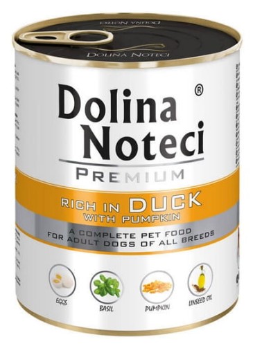 Przejdź do produktu Dolina Noteci Premium Kaczka i dynia puszka 800g - karma mokra dla psa