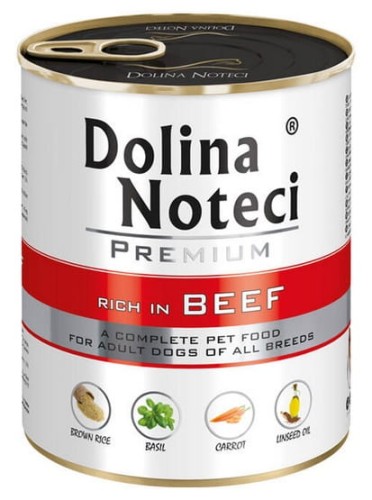 Przejdź do produktu Dolina Noteci Premium Wołowina puszka 800g - karma mokra dla psa