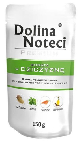 Przejdź do produktu Dolina Noteci Premium Dziczyzna saszetka 150g - karma mokra dla psa