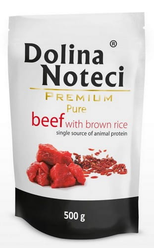 Przejdź do produktu Dolina Noteci Premium Pure Wołowina i ryż saszetka 500g - monobiałkowa karma mokra dla psa