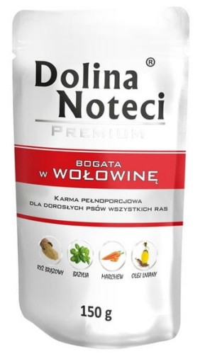Przejdź do produktu Dolina Noteci Premium Wołowina saszetka 150g - karma mokra dla psa