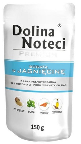 Przejdź do produktu Dolina Noteci Premium Jagnięcina saszetka 150g - karma mokra dla psa