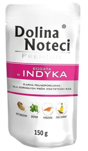 Przejdź do produktu Dolina Noteci Premium Indyk saszetka 150g - karma mokra dla psa