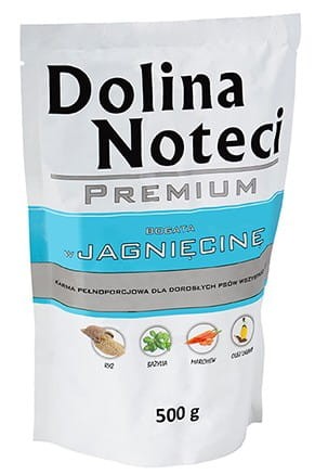 Przejdź do produktu Dolina Noteci Premium Jagnięcina saszetka 500g - karma mokra dla psa