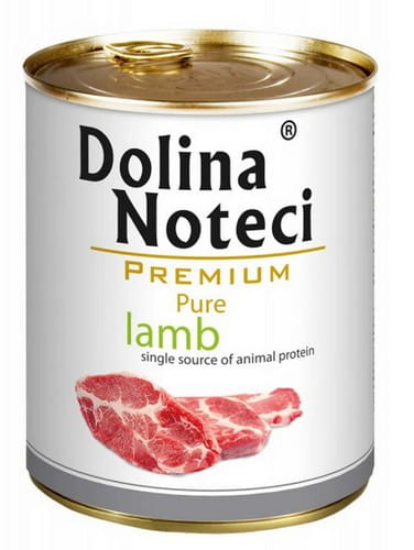 Przejdź do produktu Dolina Noteci Premium Pure Jagnięcina puszka 800g - karma mokra dla psa